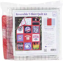 AccuQuilt - June Tailor Reversible T-Shirt Quilt Kit - Red Sashing