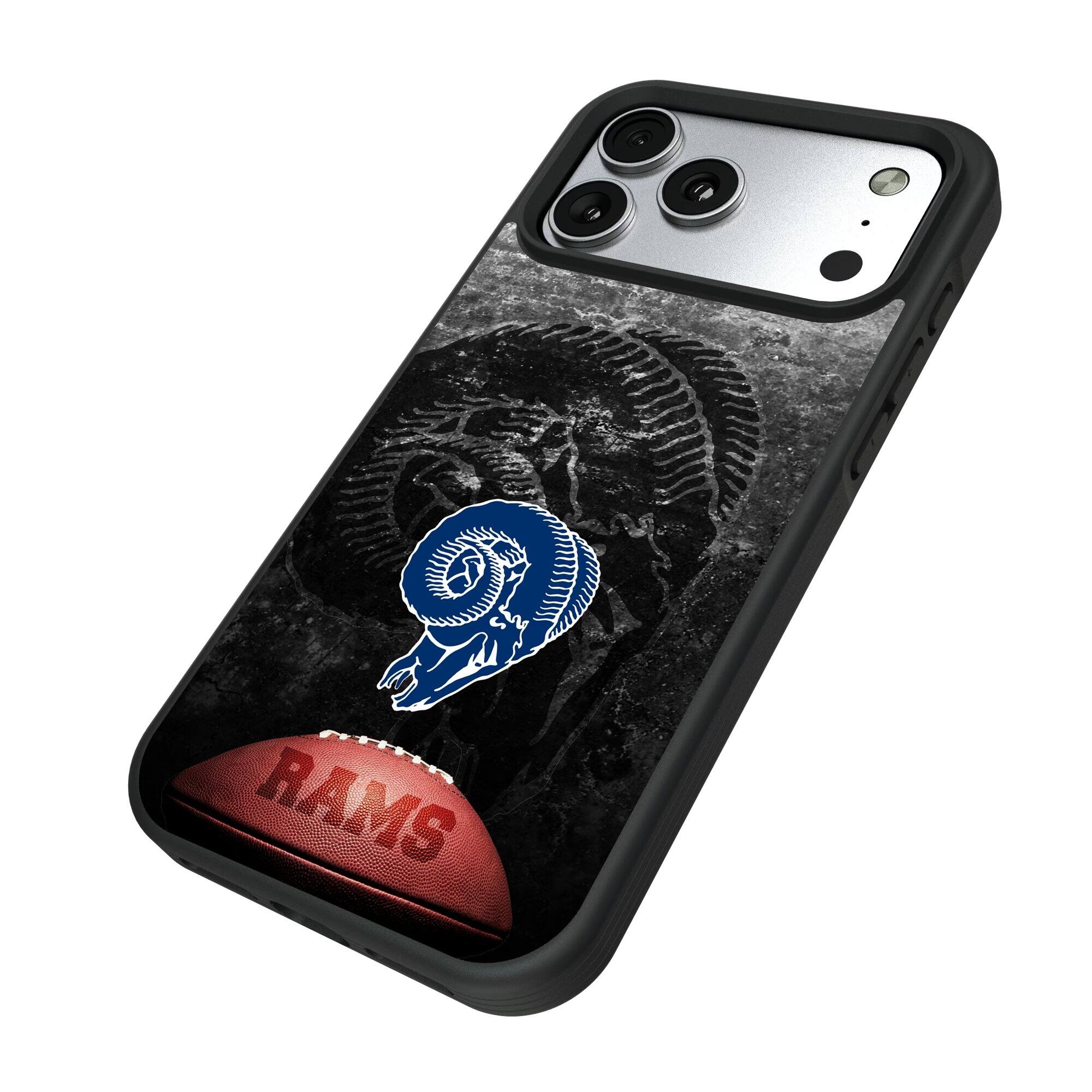 Alt View 1. Keyscaper - Los Angeles Rams iPhone Legendary Design Bump Case - 16 Pro Max - Multicolor.