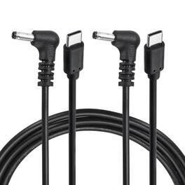 Unique Bargains - USB C to DC Power Cable, 20V 3A 60W, 3.5x1.35mm, PD Trigger for Laptop/Monitor/Security Camera, 2pcs - Black