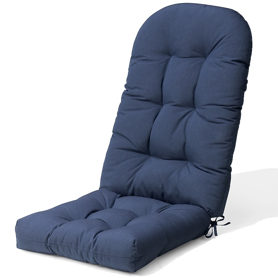 Crestlive Products - 1pc Outdoor Adirondack High Back Chair Cushion with Ties Blue High back patio chair cushion - Navy