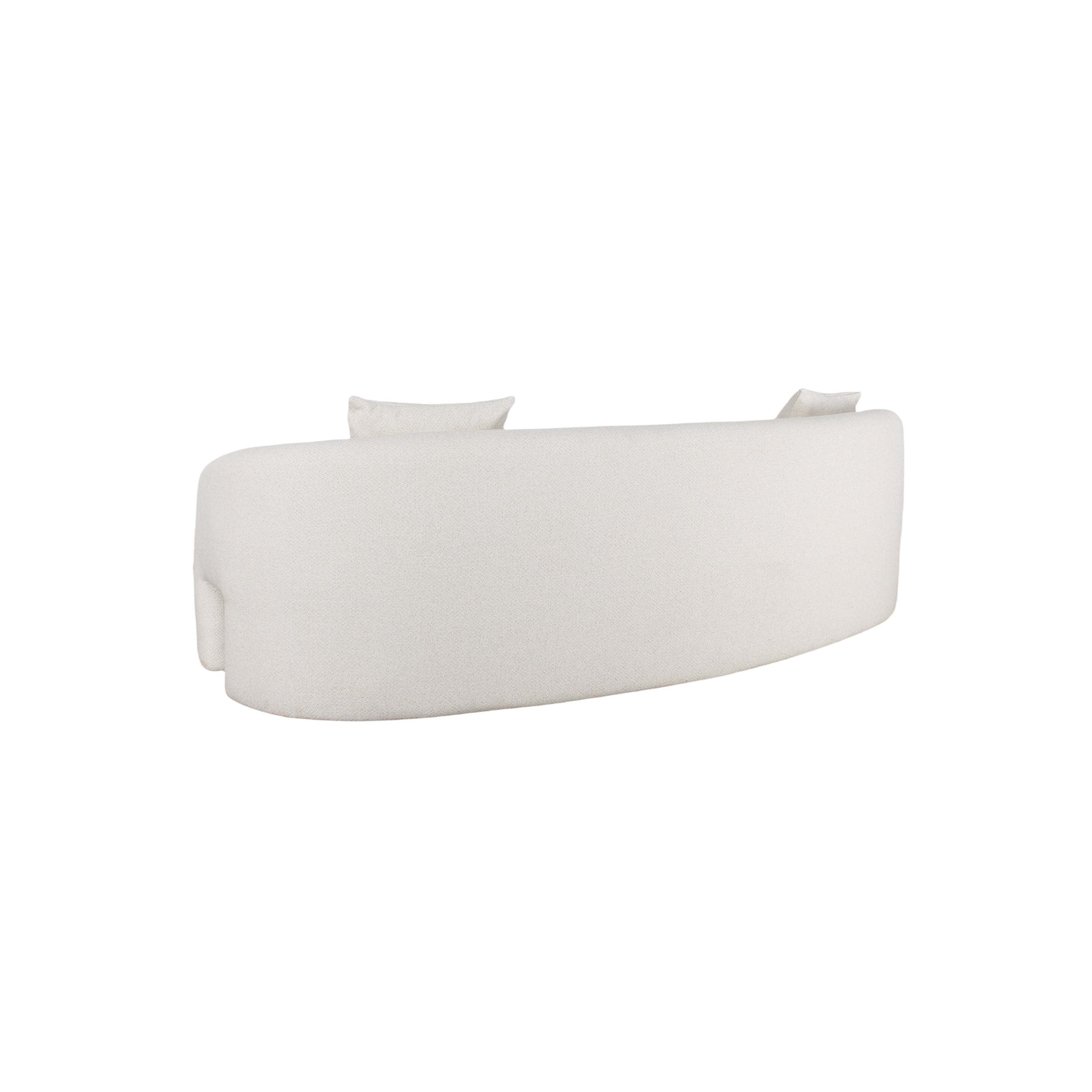 Alt View 4. Manhattan Comfort - Sylvia Modern Glam 104" Tweed Loveseat - Ivory.