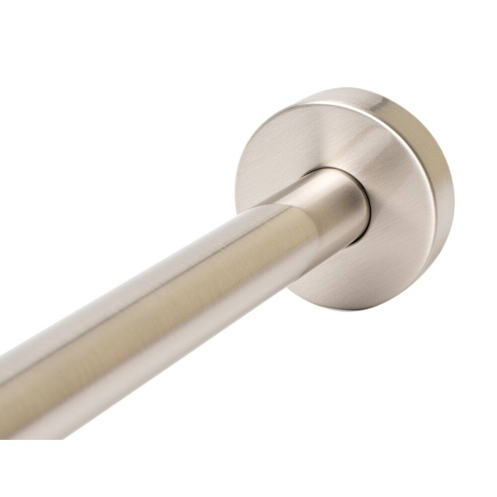 Left. Alfi - Brushed Nickel 16" Round Wall Shower Arm - Silver.