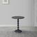 Alt View 5. Manhattan Lane - Shae 22 Inch Round Side End Table, Hammered Texture, Turned Pedestal Post - Black.