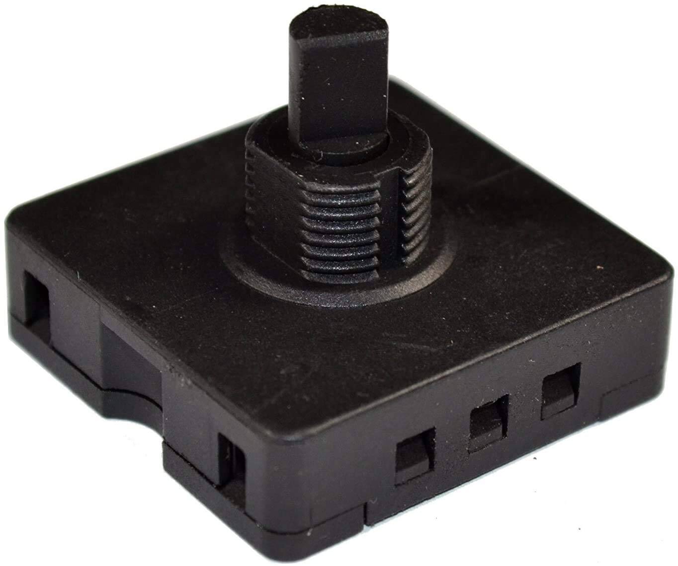 Angle. HQRP - 4-Position 3-Speed Rotary Switch with Knob, 10 A 120 V-250 V Fan Heater Selector - black.