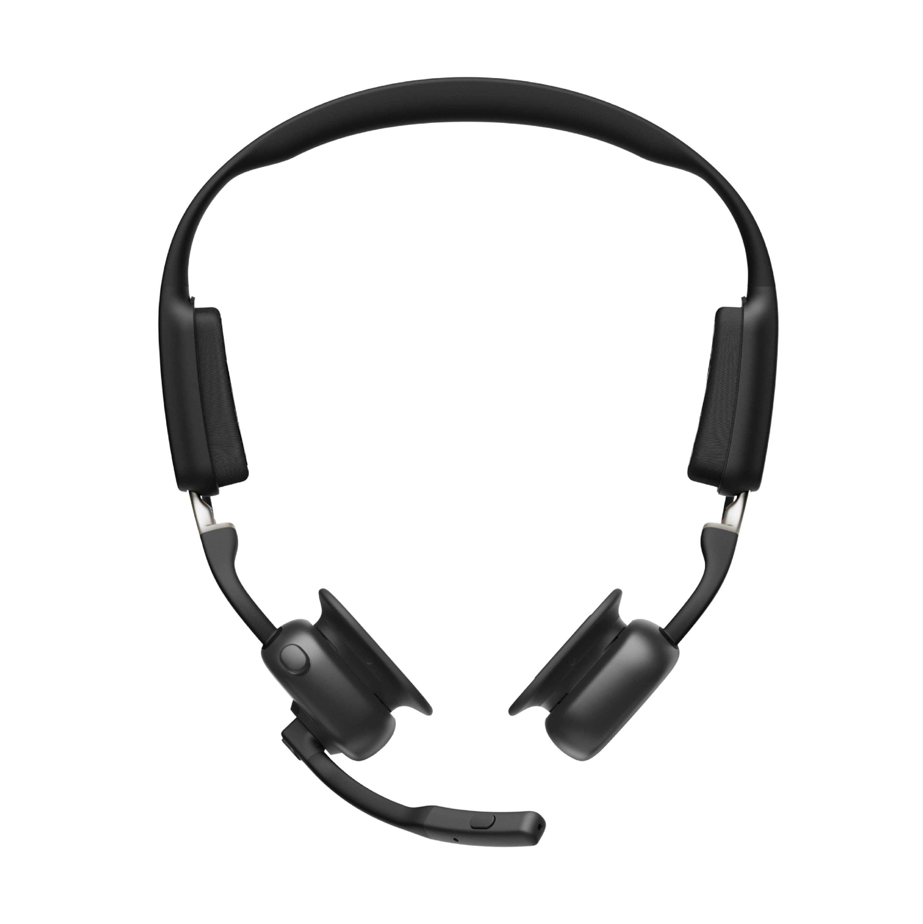 Front. Shokz - Shokz OpenMeet, Wireless Bone Conduction Headset - Black.