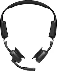 Front. Shokz - Shokz OpenMeet, Wireless Bone Conduction Headset - Black.