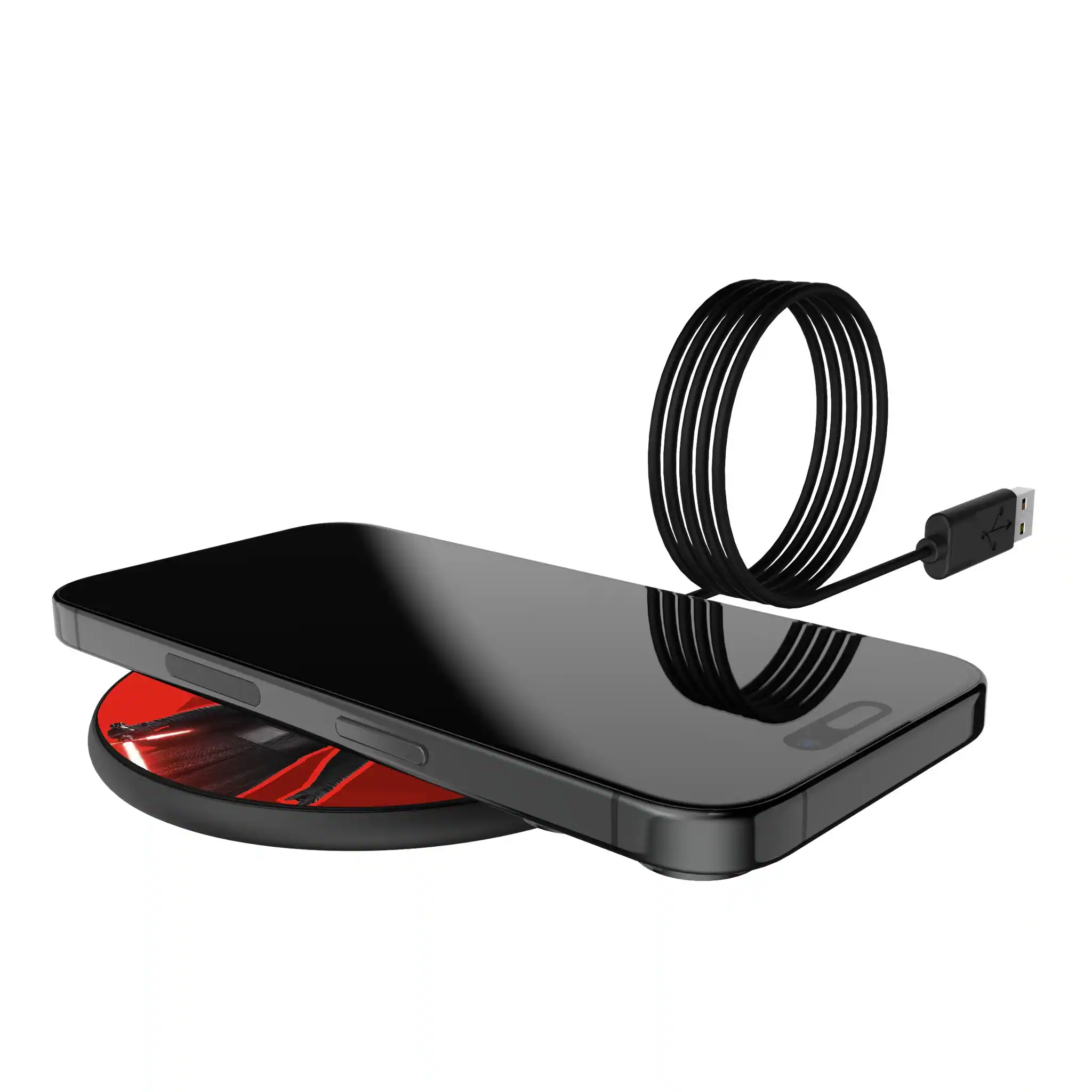 Alt View 1. Keyscaper - Star Wars: The Force Awakens Color Block 15-Watt Wireless Charger - Kylo Ren.