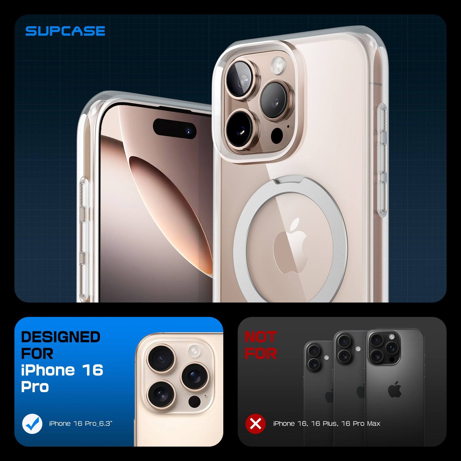 SUPCASE DESIGNED FOR iPhone 16 Pro NOT FOR iPhone 16, 16 Plus, 16 Pro Max.