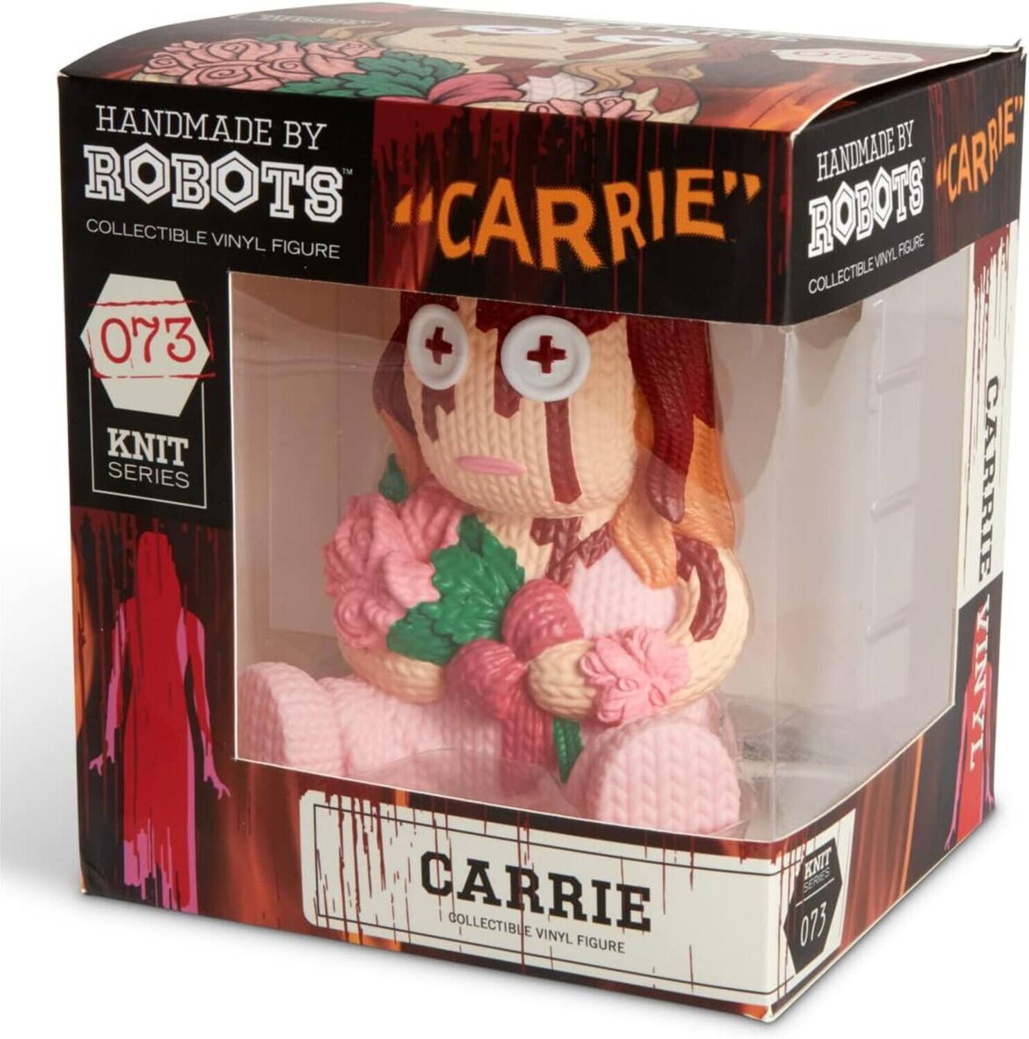 HANDMADE BY ROBOTS  
COLLECTIBLE VINYL FIGURE  

"CARRIE"  

073  
KNIT SERIES  

CARRIE  
COLLECTIBLE VINYL FIGURE