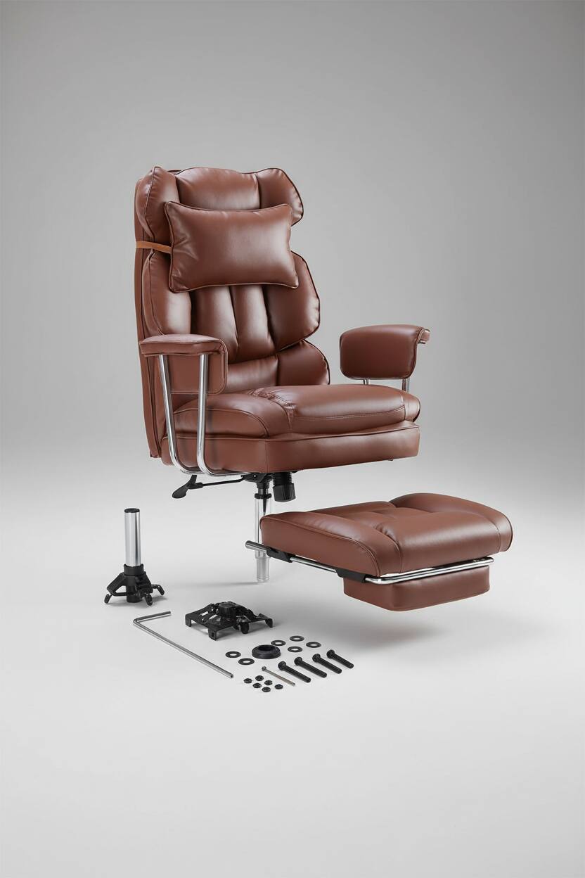 Alt View 1. AOITUN - Executive Home Office Desk Chair Ergonomic Comfort for Daily Use - Brown.