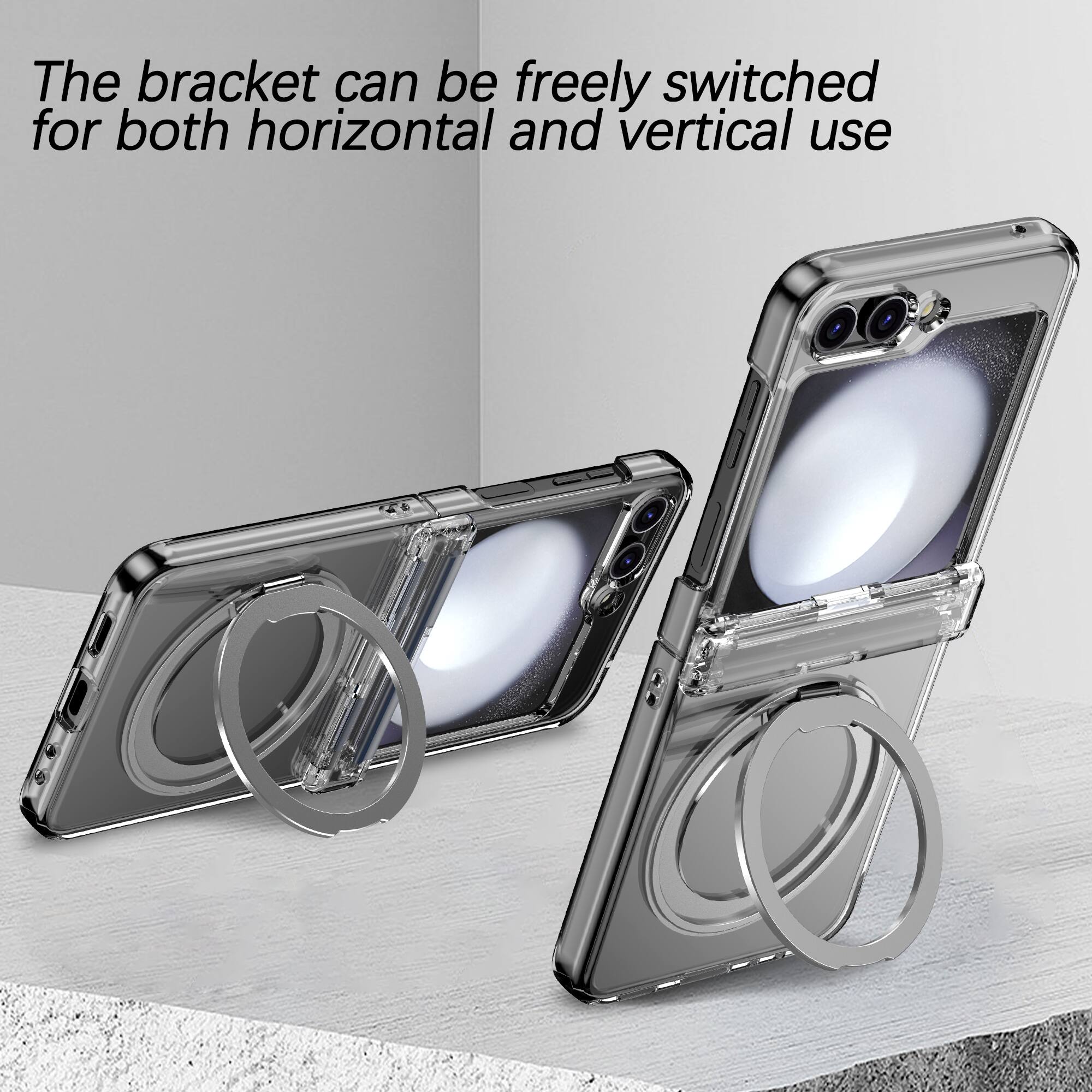 The bracket can be freely switched for both horizontal and vertical use.