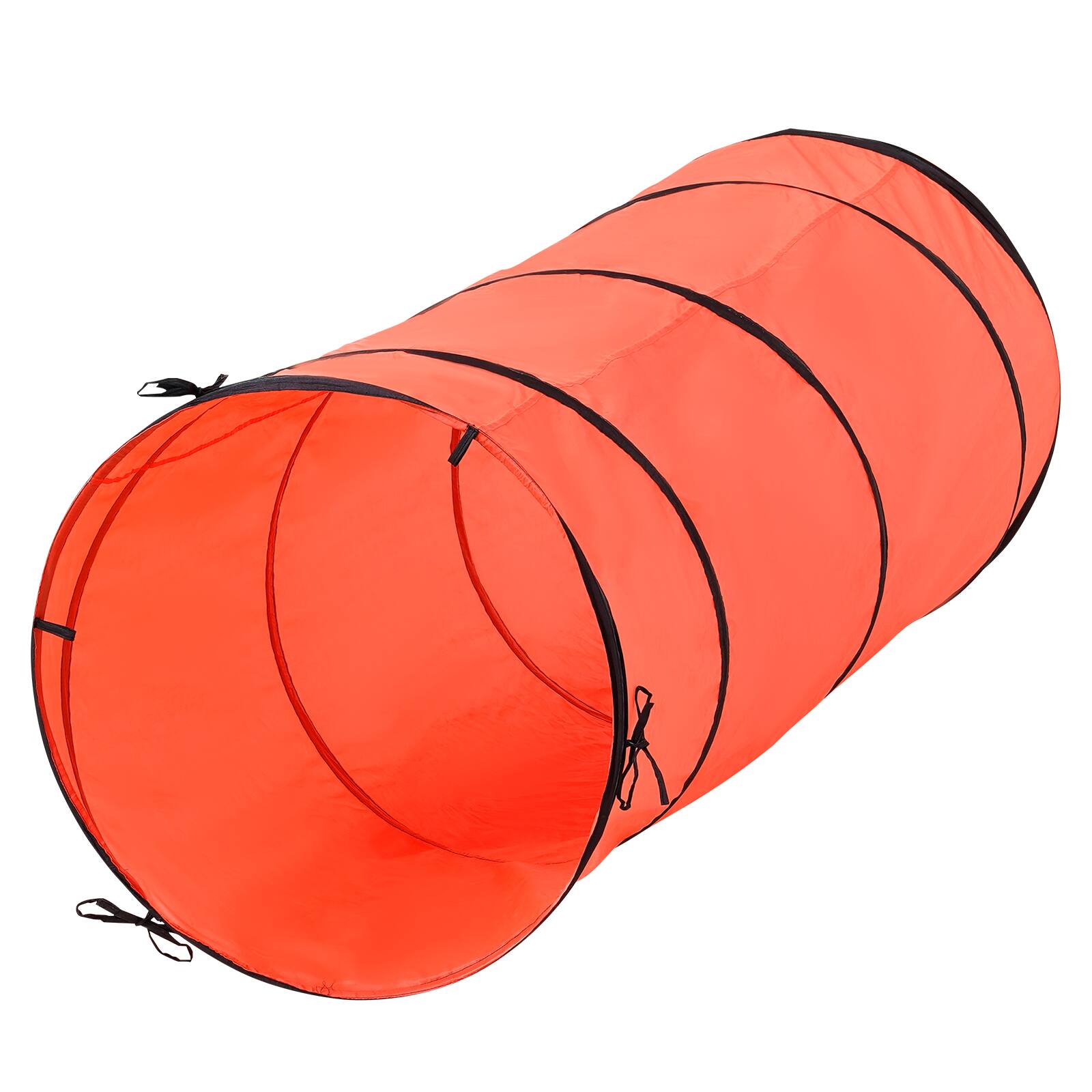 Alt View 5. VEVOR - Dog Agility Training Equipment, 5 PCS Combination Set with Adjustable High Hurdles,6 Weave Poles, Tunnel, Jump Ring - Red，Blue,Orange,Black.