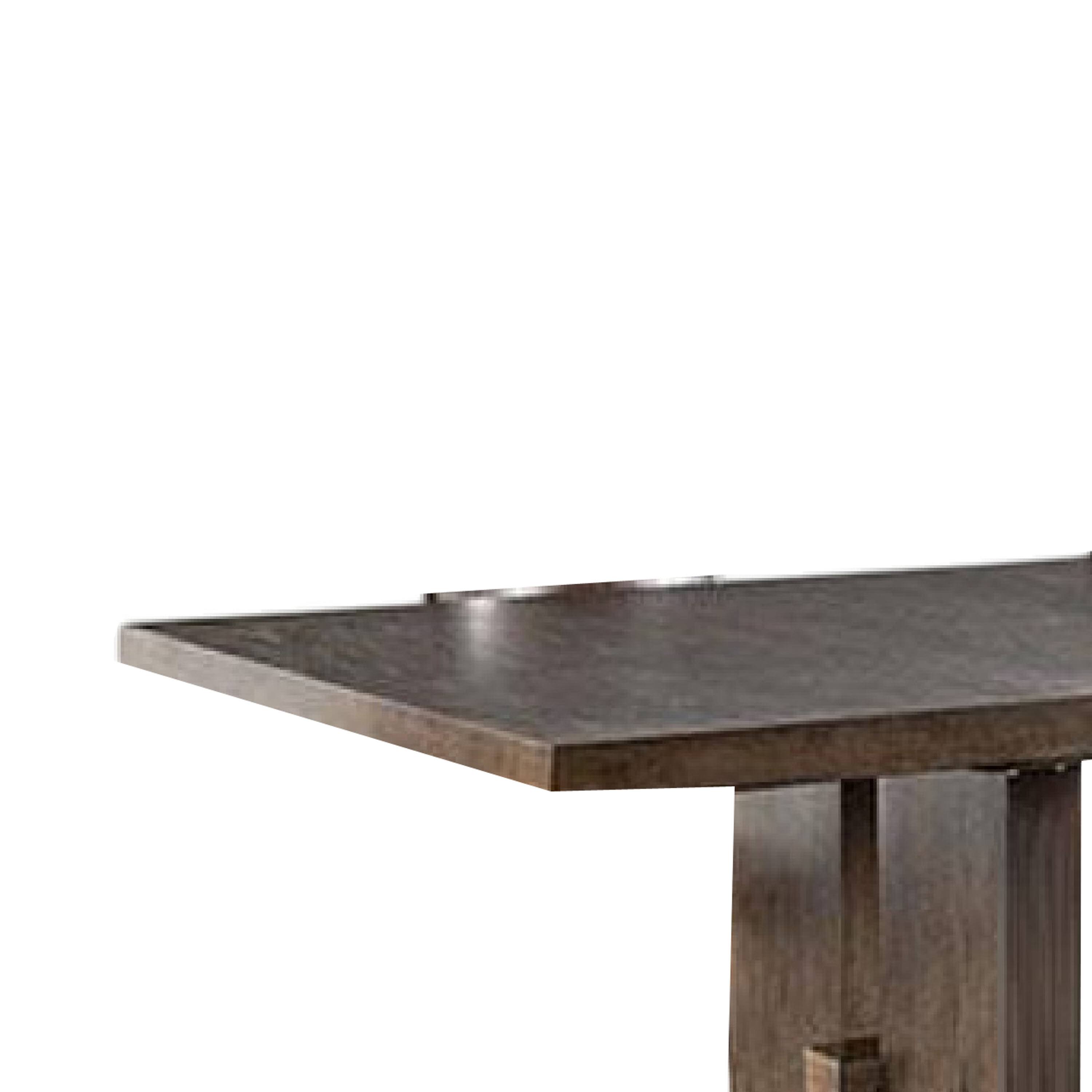 Alt View 2. Manhattan Lane - Mordy Dining Table, Walnut Brown Solid Wood 72-90 Inch Expandable Leaf - Dark Walnut Brown.