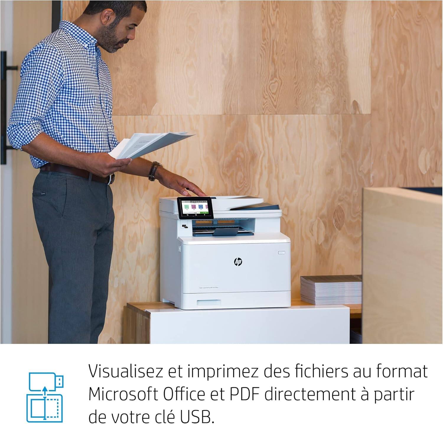 Visualisez et imprimez des fichiers au format Microsoft Office et PDF directement à partir de votre clé USB.