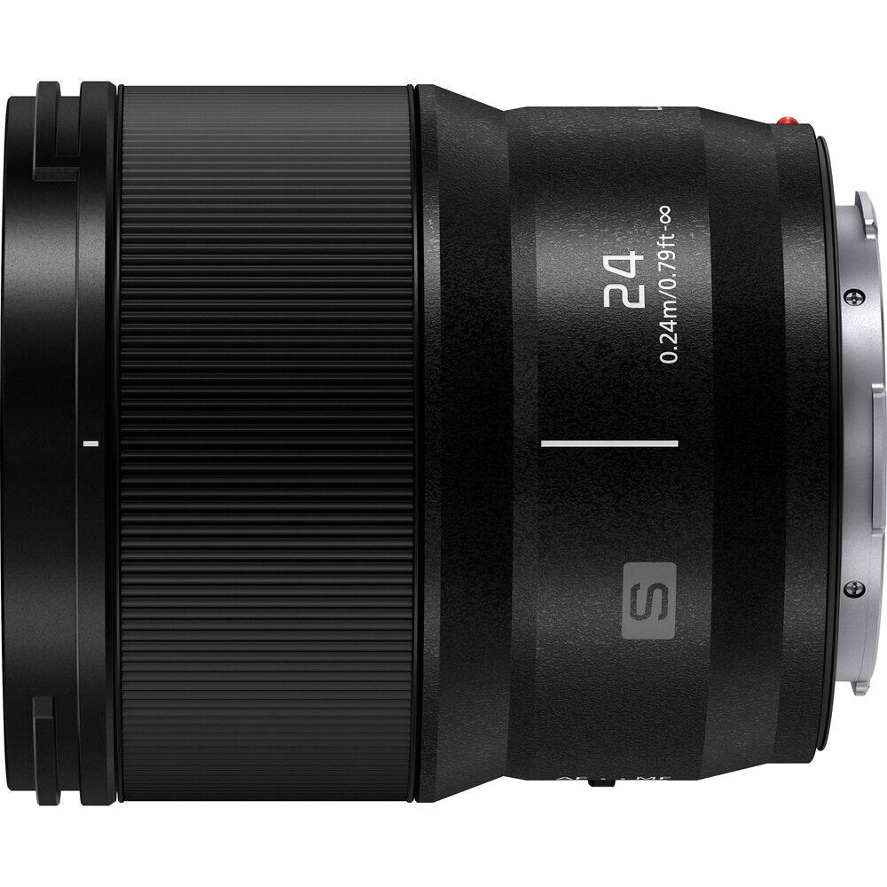 Alt View 4. Panasonic - Panasonic LUMIX S Series Camera Lens, 24mm F1.8 L-Mountt Interchangeable Lens for Mirrorless Full Frame Digital Cameras, - Black.