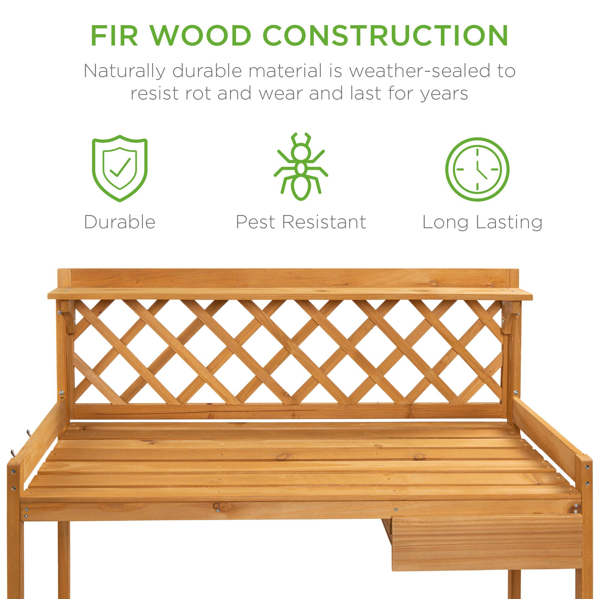FIR WOOD CONSTRUCTION

Naturally durable material is weather-sealed to resist rot and wear and last for years

- Durable
- Pest Resistant
- Long Lasting