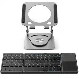 Delton - F75/SW60 Wireless Keyboard with Touchpad Mouse Combo - Black