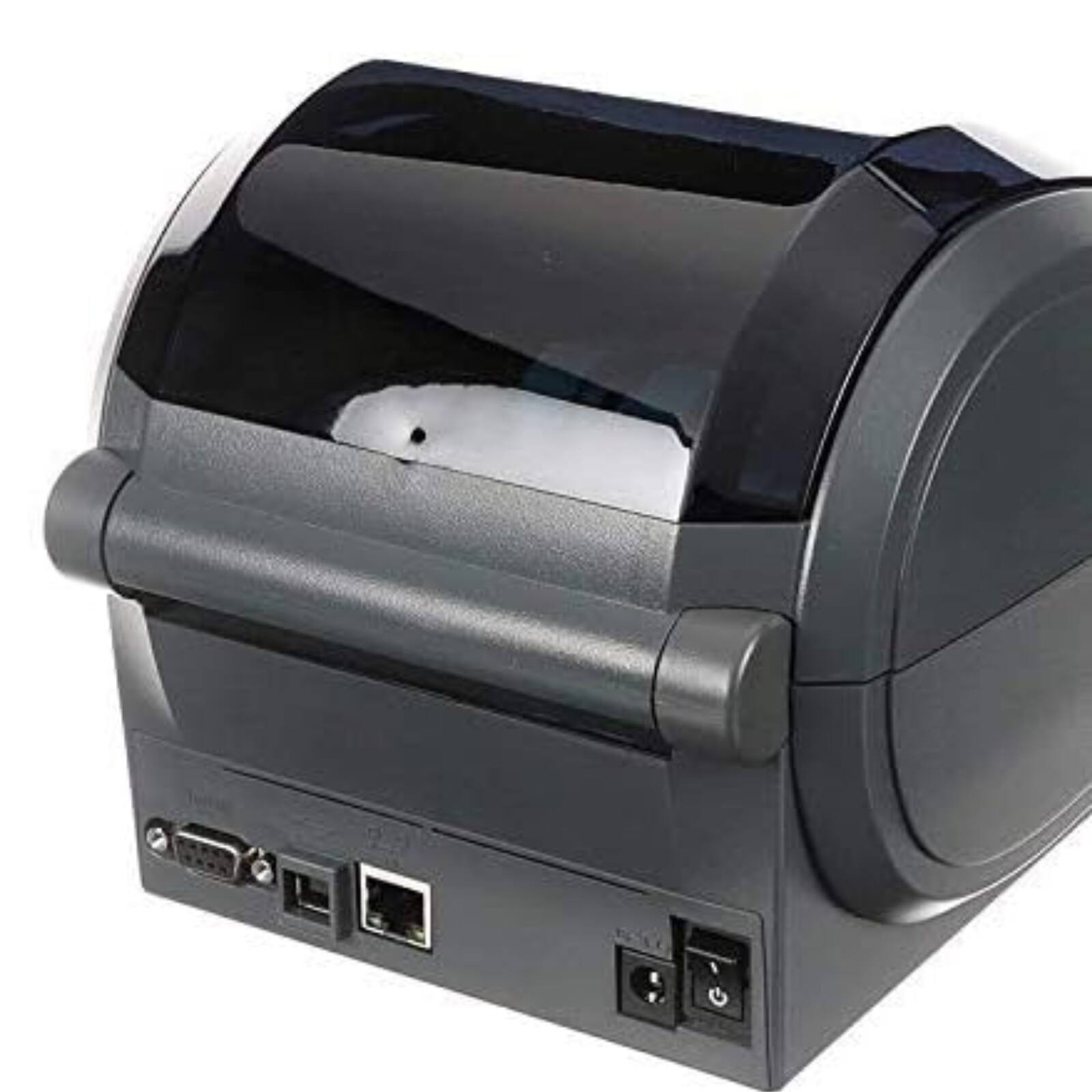 Back. Zebra - GX420d Direct Thermal Desktop Label Printer 203 dpi 6ips - EPL2/ZPL II USB Serial 10/100 Ethernet 4.09" Print Width - Gray.