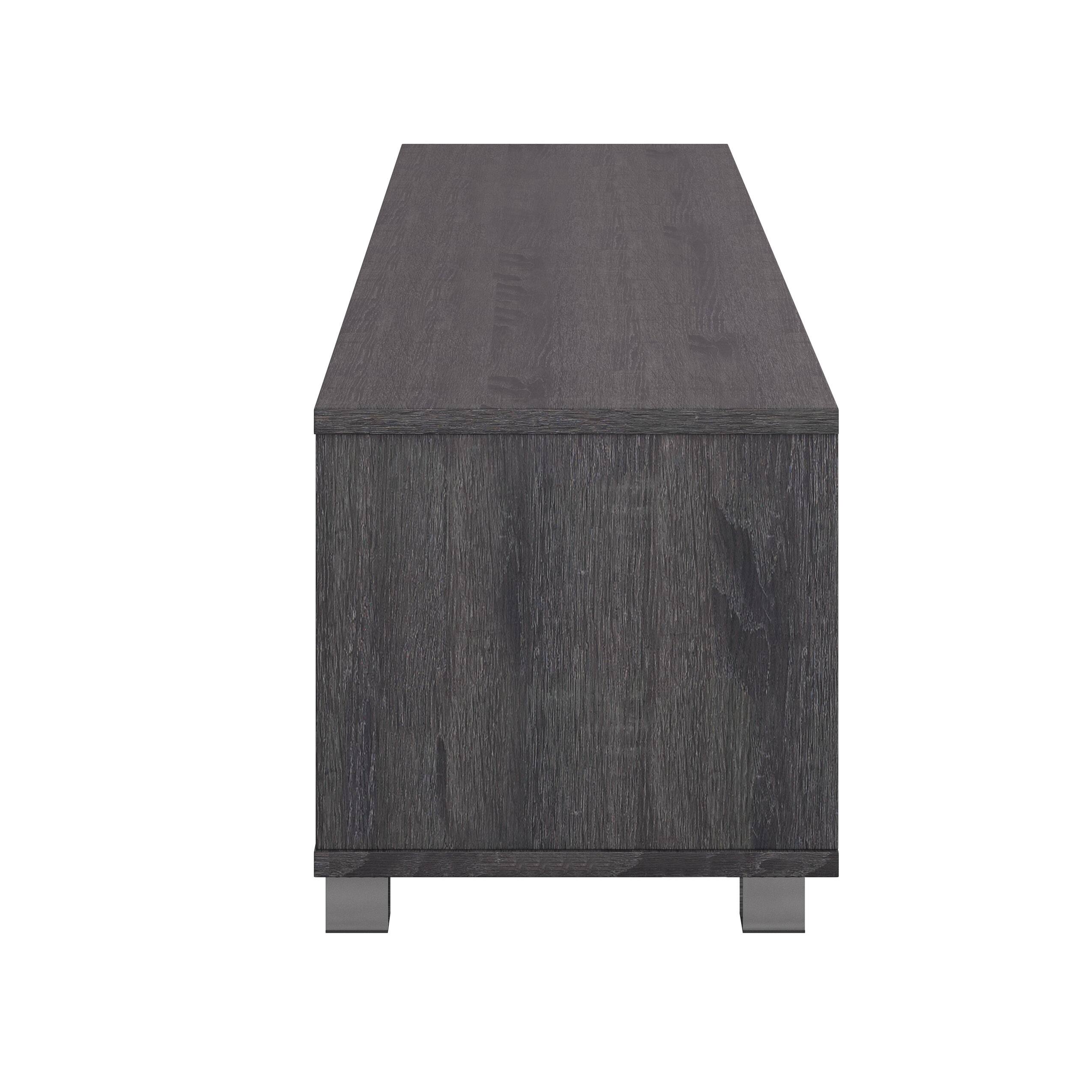 Alt View 32. CorLiving - Hollywood Collection TV Stand with Open and Closed Cabinets for Most TVs up to 85" - Dark Gray.