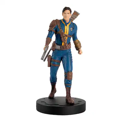 Front. Fallout - Eaglemoss Fallout 1:16 Scale Figurine | Sole Survivor - Blue.