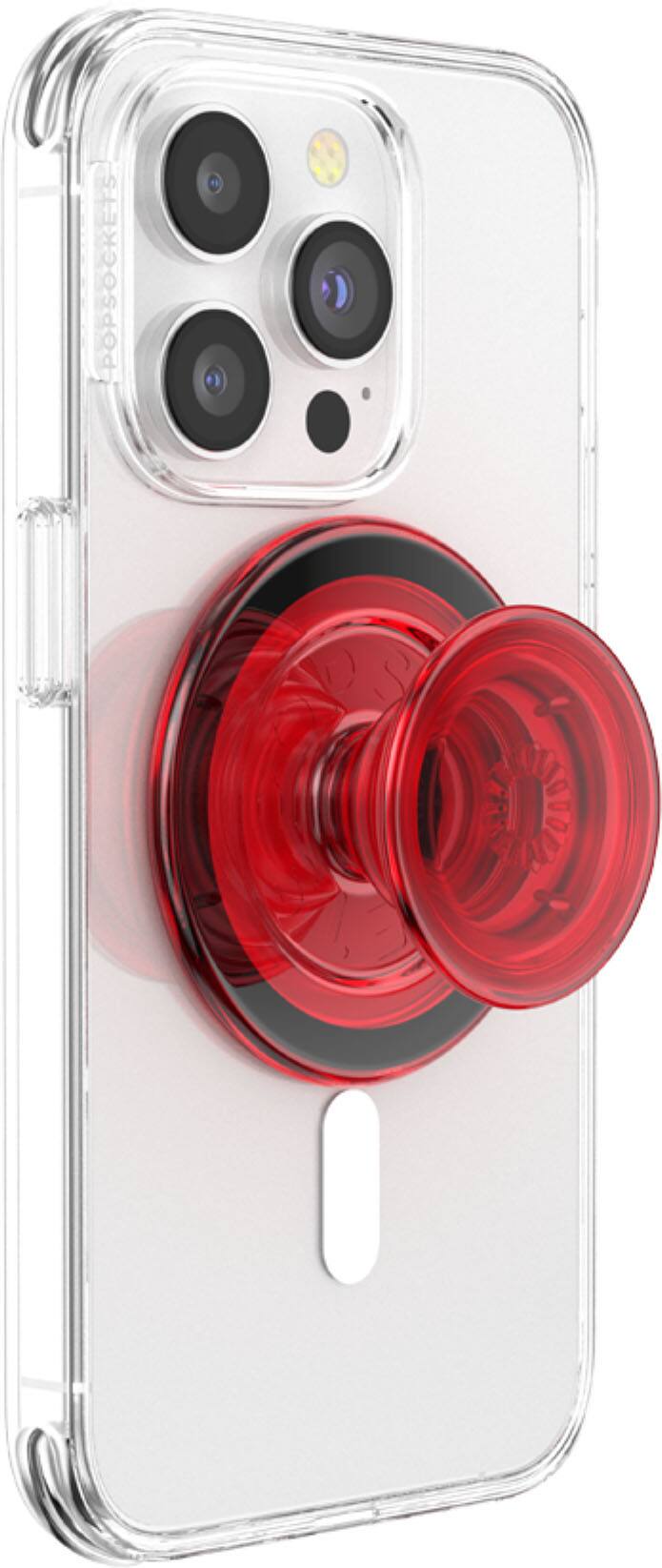 Left. PopSockets - MagSafe PopGrip Universal Magnetic Grip & Stand with Adapter Ring for Cell Phones - Danger Red.