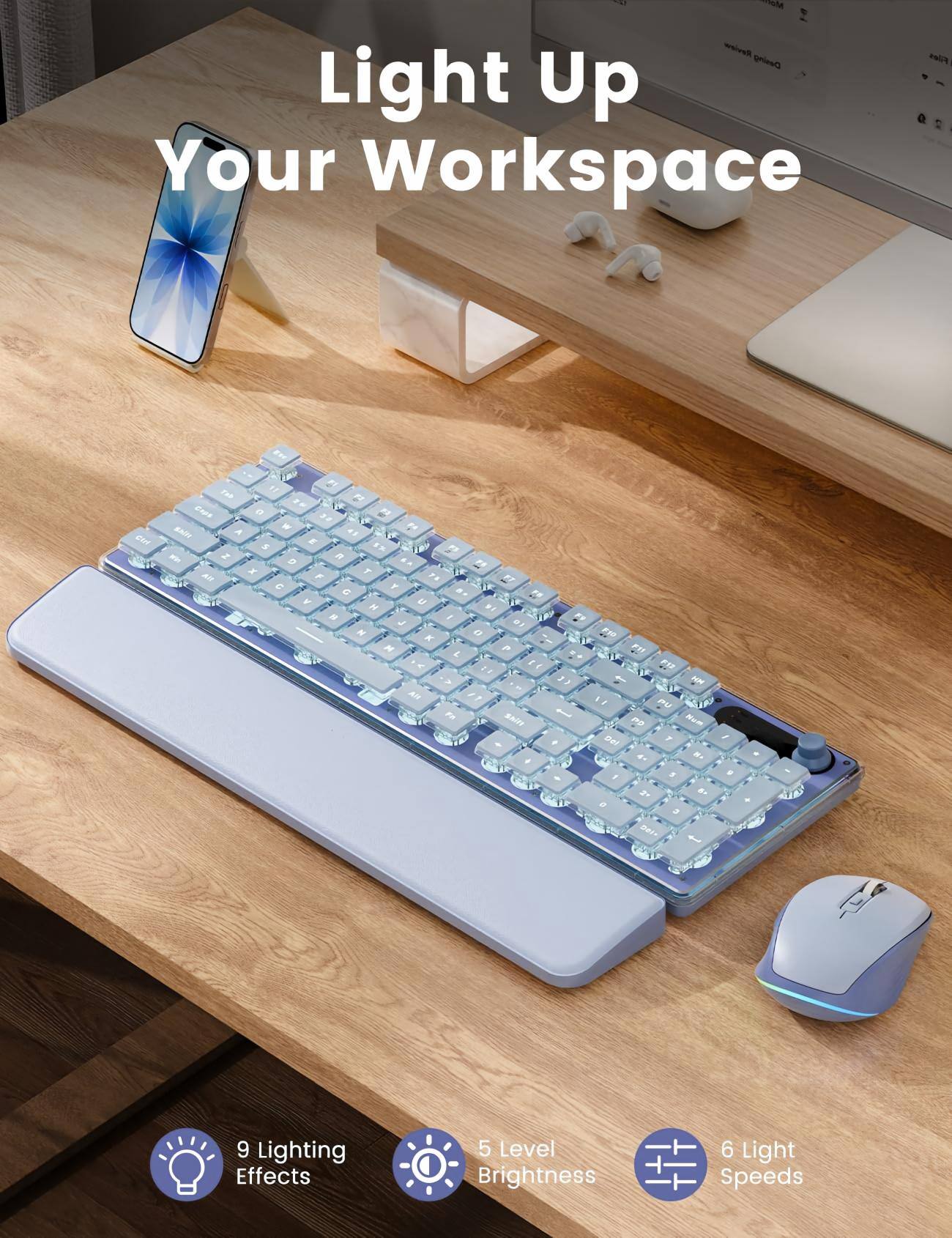 Design Files Light Up Your Workspace

Girl

"Caps o andre A W S E X D X Alt V
41 R T G 8
Y M
** U K L
DE to a P
F10
Alt
SNIFT
<t
5 NM PU Num Del , 5 2+ e 6 Del-
9 Lighting Effects
5 Level Brightness
6 Light Speeds