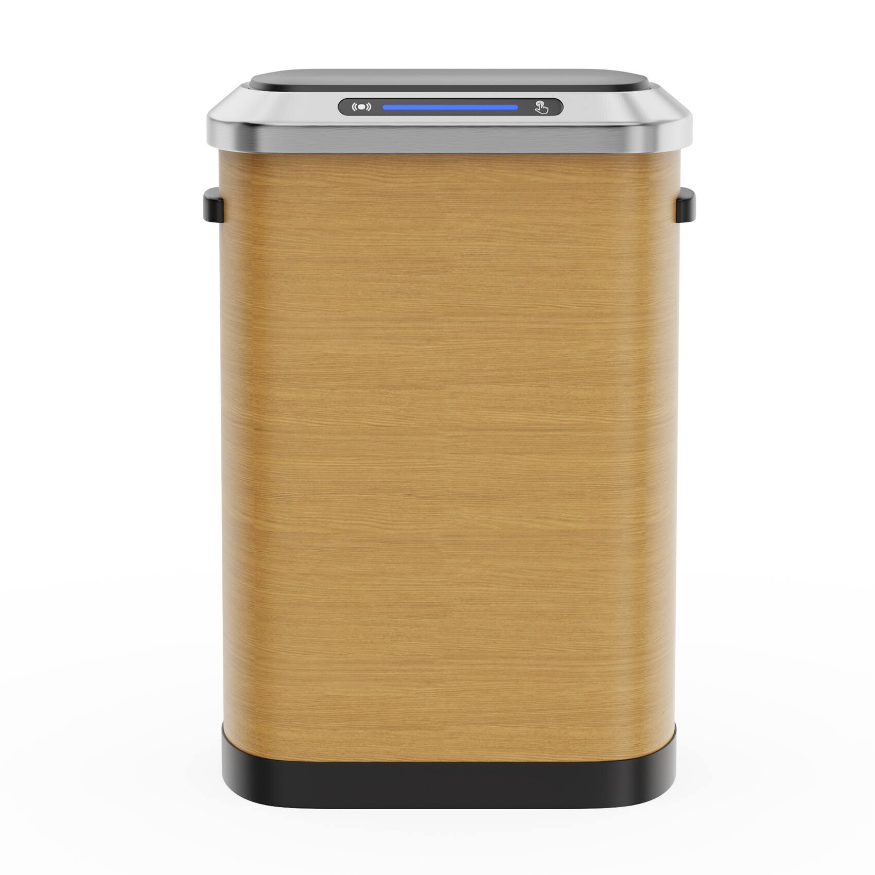 Back. GOODSILO - 50L Smart Automatic Trash Can - Intelligent Sensor, Hands-Free Operation, Wood Accent - Wood.
