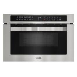 Koolmore - 24 in. Built-In Microwave Drawer with Air Fry, Sensor Cooking, Touch Controls & Stainless Steel Interior, 1.2 Cu. Ft - Sliver and Black