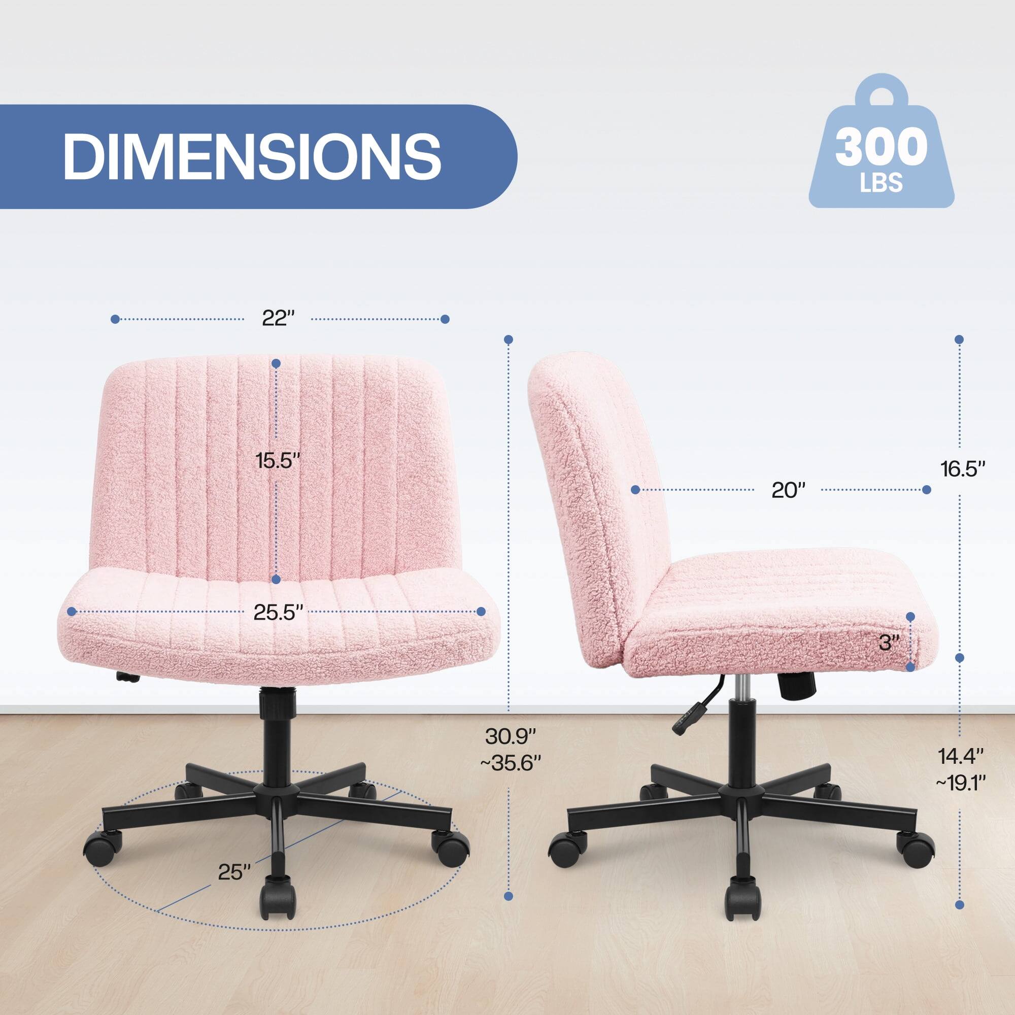 DIMENSIONS  
300 LBS  
22"  
15.5"  
20"  
16.5"  
25.5"  
3"  
30.9"  
~35.6"  
14.4"  
~19.1"  
25"