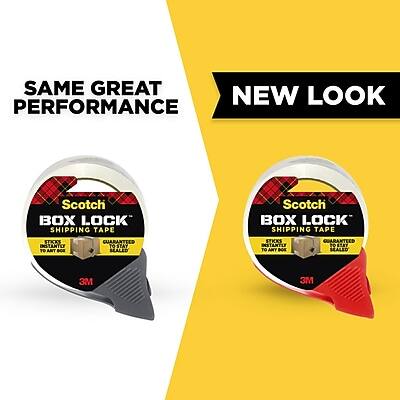 SAME GREAT PERFORMANCE  
NEW LOOK  

Scotch BOX LOCK SHIPPING TAPE  
STICKS INSTANTLY TO ANY BOX GUARANTEED TO STAY SEALED  

3M