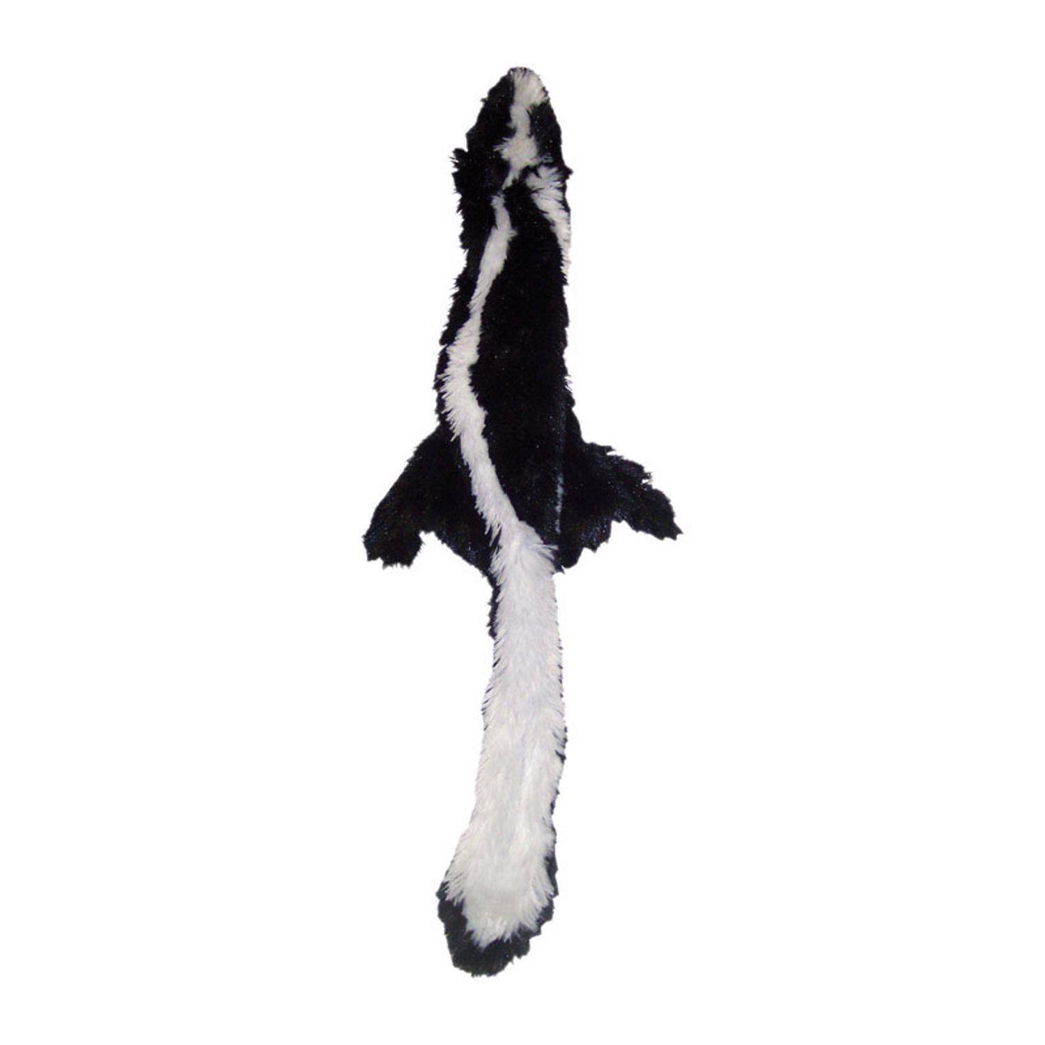Angle. Spot - Spot Skinneeez Black/White Plush Skunk Dog Toy Medium 1 pk - Black | White.
