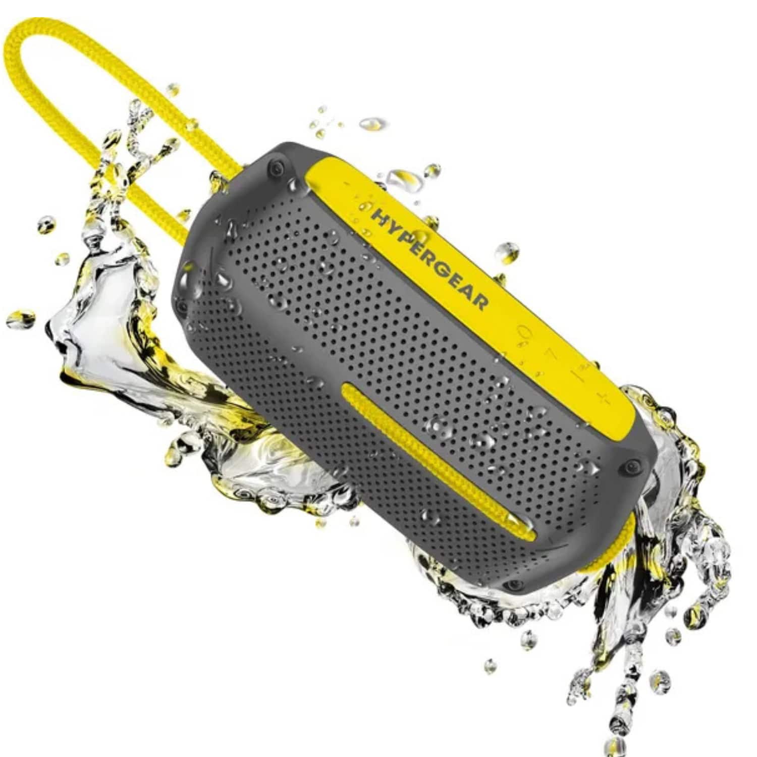 Stock Preferred - Wave Water-Resistant Wireless Speaker - Grey Yellow