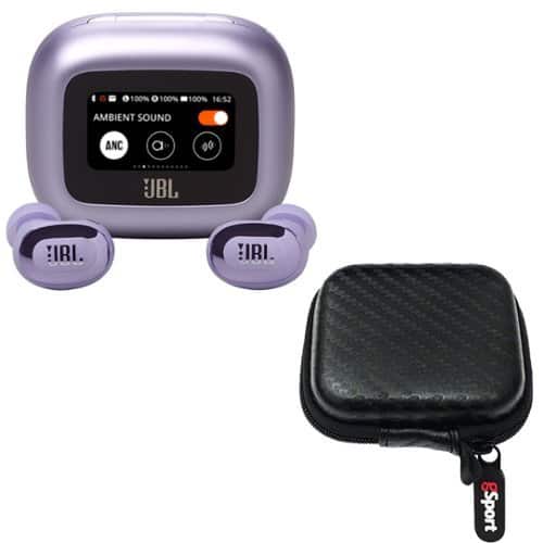 Bundle - JBL - Live Buds 3 True Wireless Noise Cancelling Earbud with gSport Case - Purple