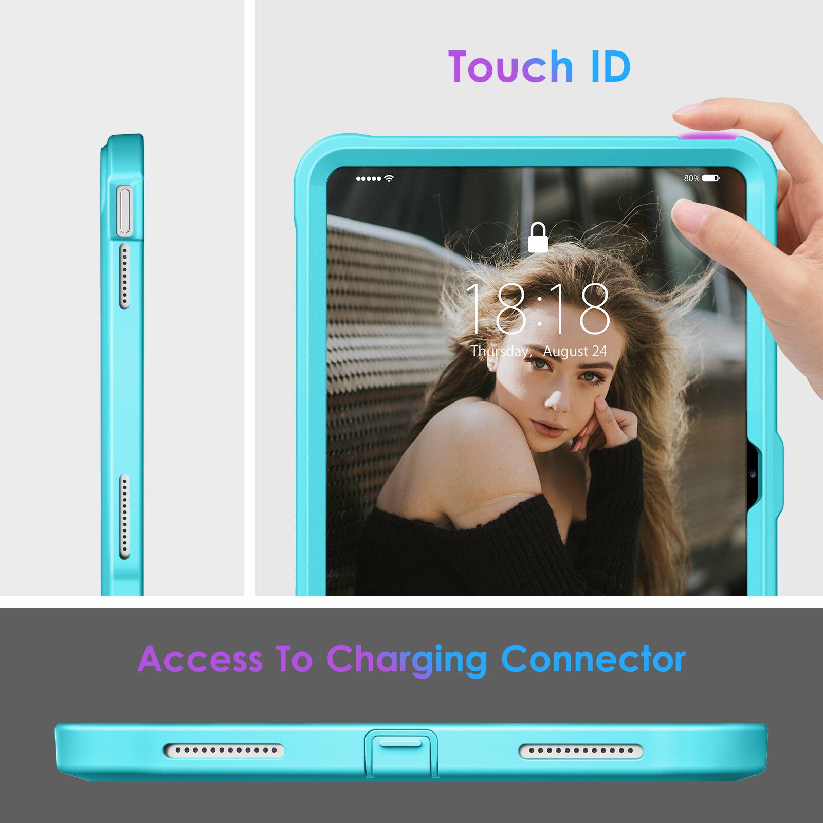 Touch ID

18:18 Thursday, August 24

Access To Charging Connector