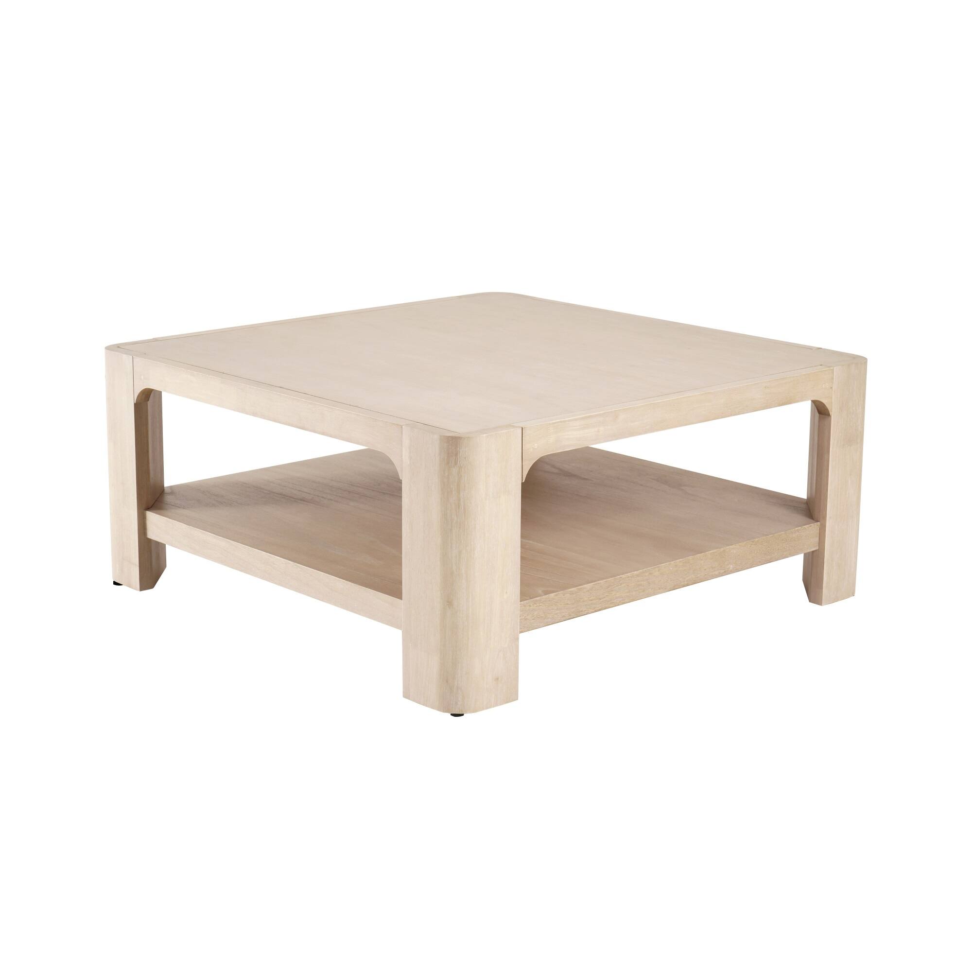 Front. New Pacific Direct - Trevin Square Coffee Table - Weathered Sand.