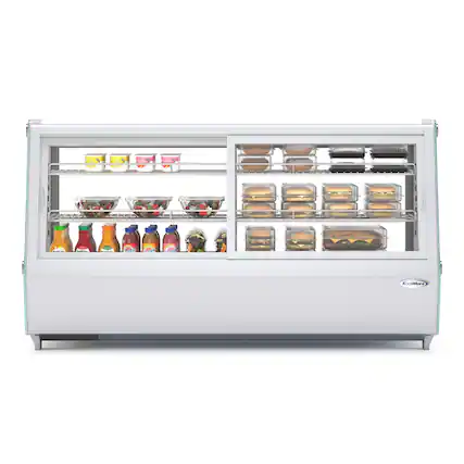 Front. Koolmore - 48 in. Self-Service Countertop Display Refrigerator in White (CDC-250-WH) - White.