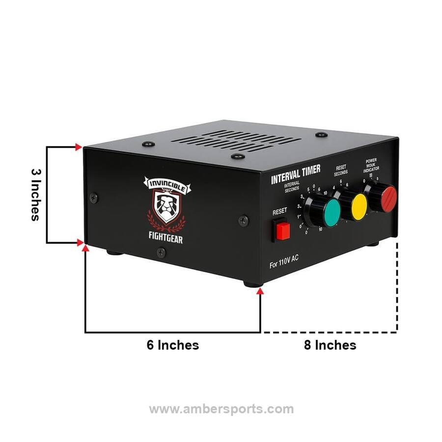 Amber Sporting Goods Boxing Timer, 2 or 3 Minute Rounds, Steel Gym ...
