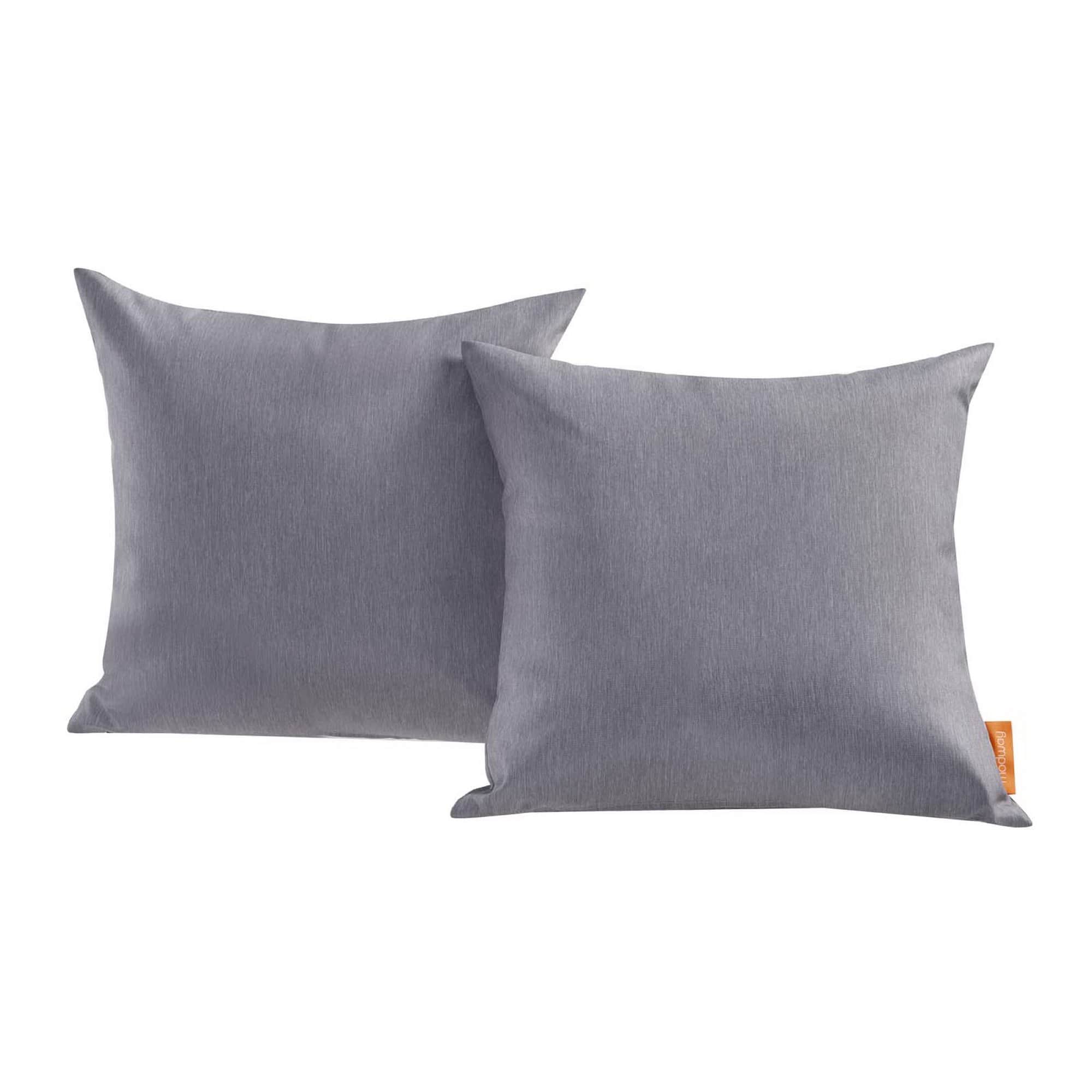 Convene 2 Piece Outdoor Patio Pillow Set by Modway - Gray