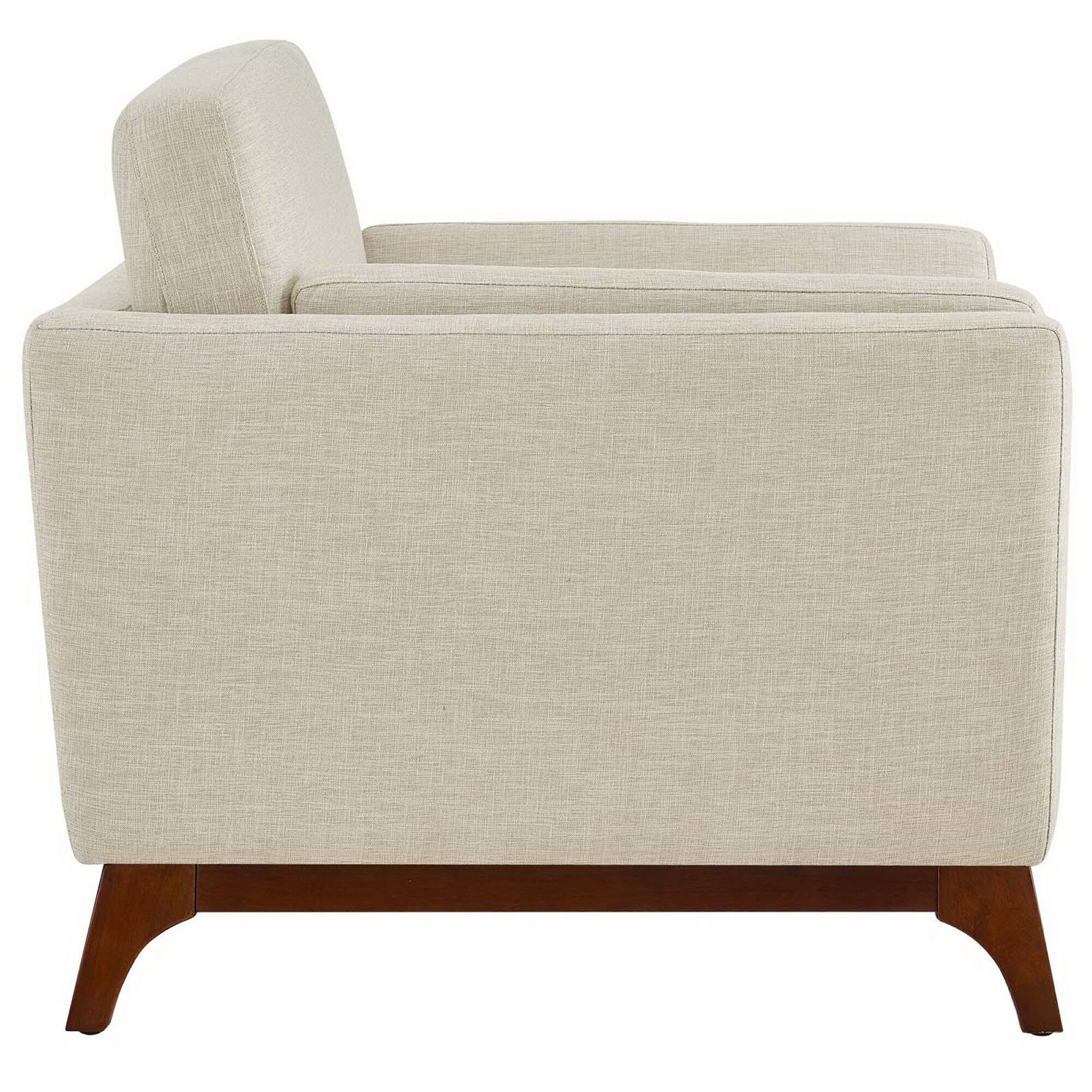 Angle. Modway - Chance Upholstered Fabric Armchair by Modway - Brown.
