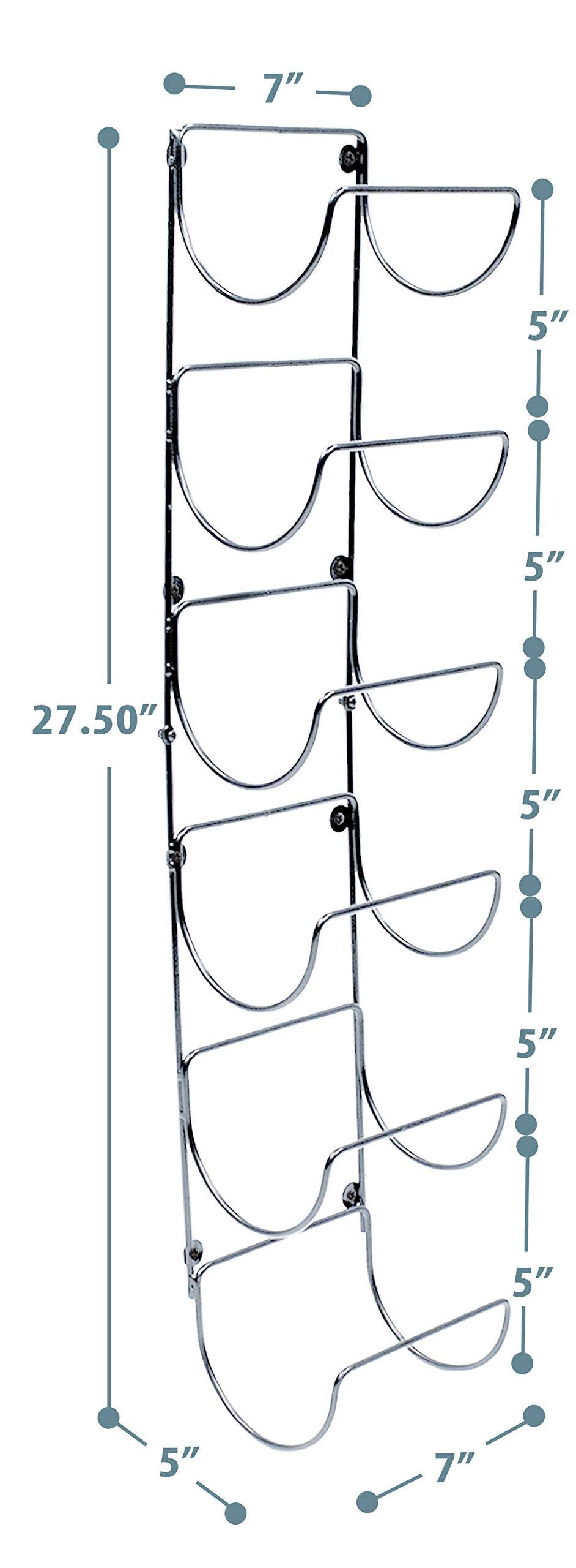 Alt View 3. Sorbus - Sorbus Towel Rack Wall Mount – 6 Compartments of Black Metal Bathroom Towel Holder Set - Bathroom Organizer - Silver.