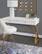 Alt View 18. Linon Home Décor - Edmore Two-Drawer Campaign Desk - White & Gold.