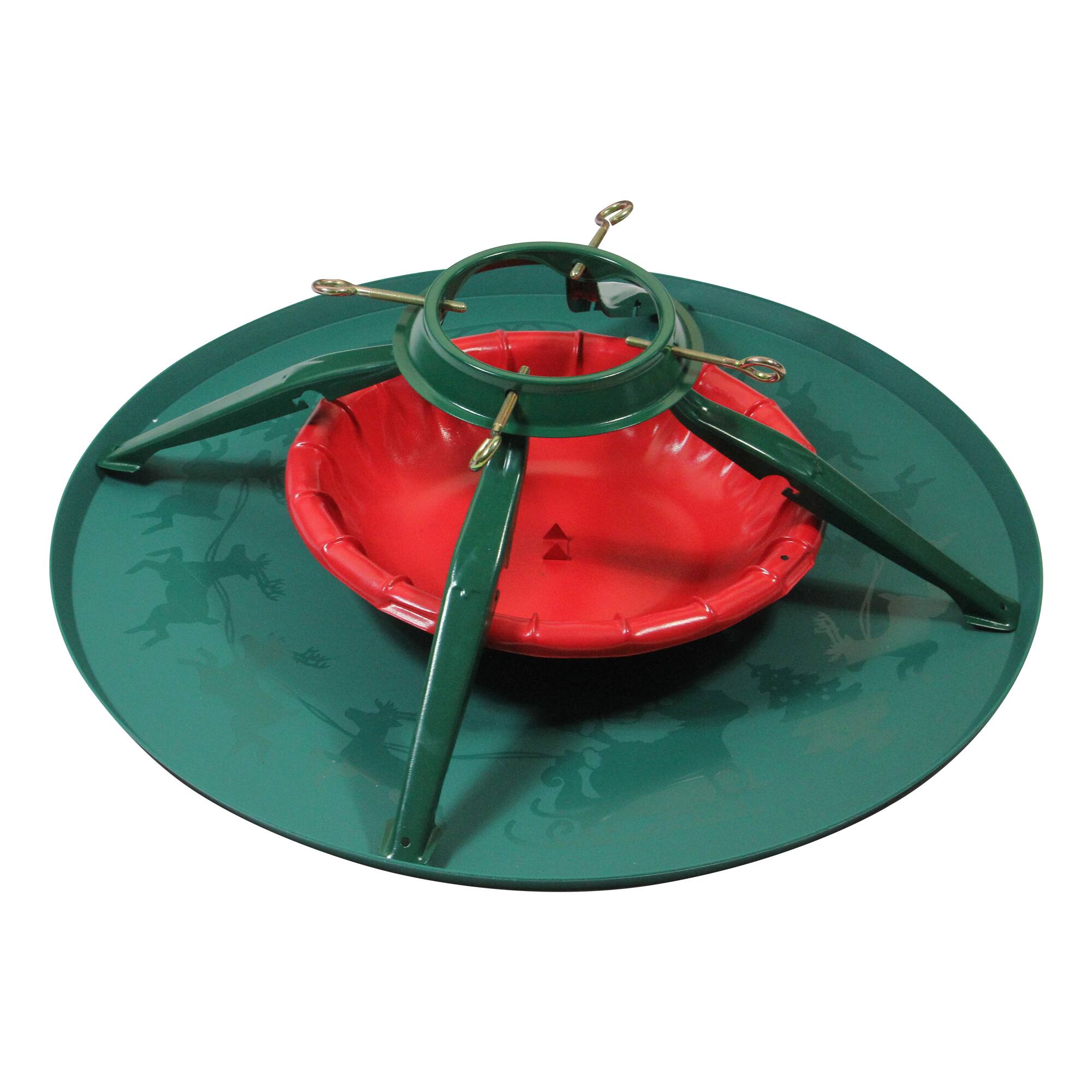 Alt View 1. Jack Post - 28" Handi Thing Resin Christmas Tree Stand Tray - Green.