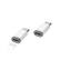 Alt View 1. Qixxronics - Lightning Female to USB C Male Adapter, Lightning to USB-C Adapter Connector Converter (2 Pack), NOT FOR AUDIO/OTG - White.