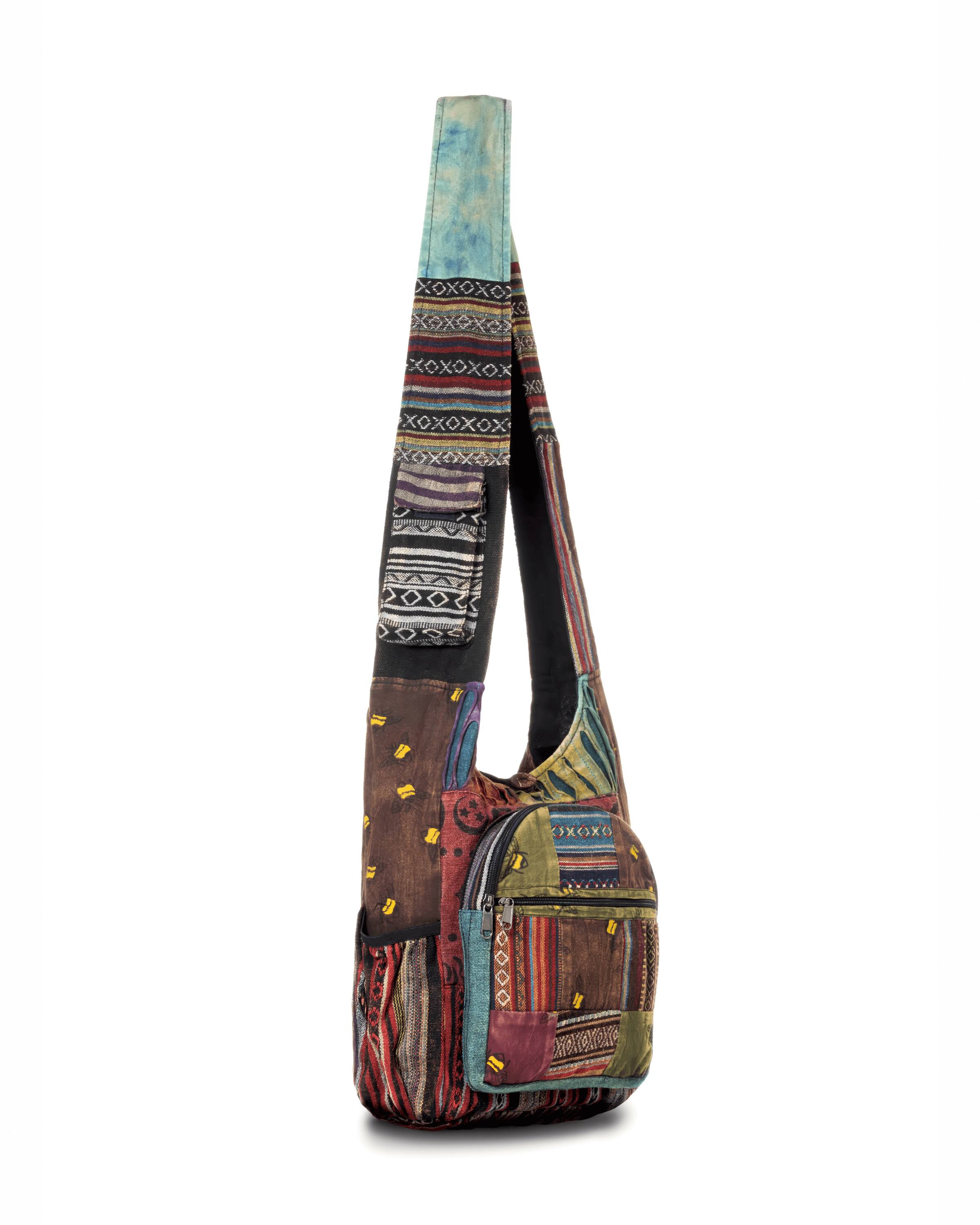 Angle. Kathmandu Collection - Bee Hobo Bag - Multi.