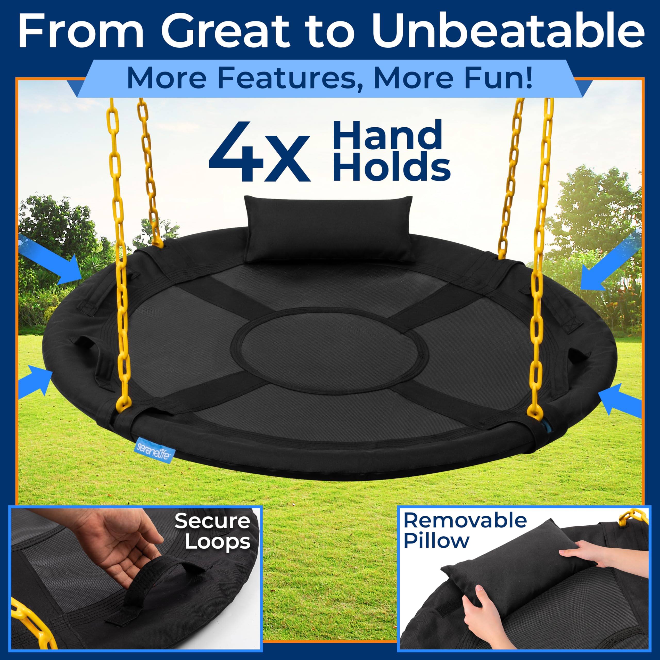 From Great to Unbeatable  
More Features, More Fun!  

4X Hand Holds  

Secure Loops  
Removable Pillow