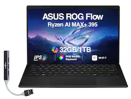 ASUS - ROG Flow 2-in-1 Laptop 13.4 WQXGA Display (AMD AMD Ryzen AI MAX 395, 32GB LPDDR5X, 1TB SSD, Win 11 Pro) - Off Black