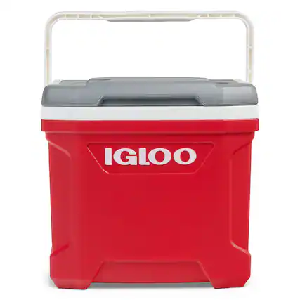 Front. Igloo - Igloo Latitude 16 QT Hard Cooler - Red/Meteorite - Red/Meteorite.