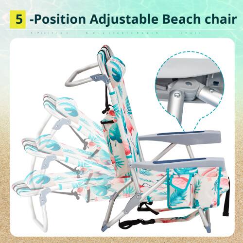 5-Position Adjustable Beach Chair