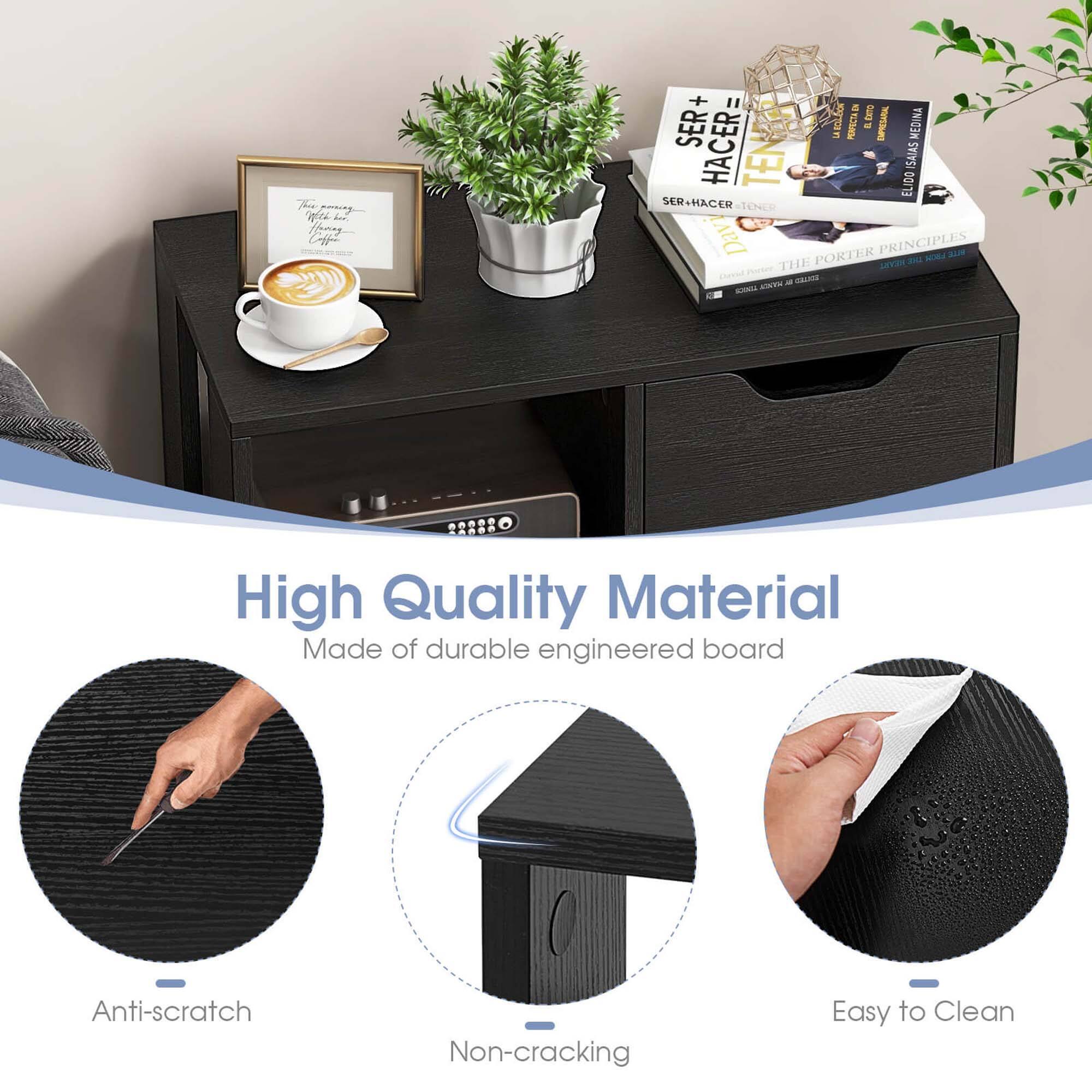 High Quality Material
Made of durable engineered board
Anti-scratch
Non-cracking
Easy to Clean