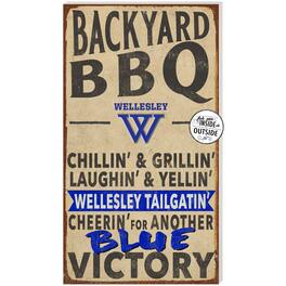 Jardine - Wellesley Blue 11'' x 20'' Indoor/Outdoor BBQ Sign - Brown